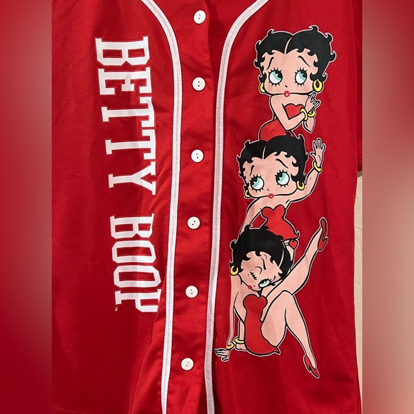 BETTY BOOP Graphic Baseball Jersey- Size L (Junior) - Picture 2 of 4